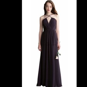 Bill Levkoff style 1405 plum evening dress